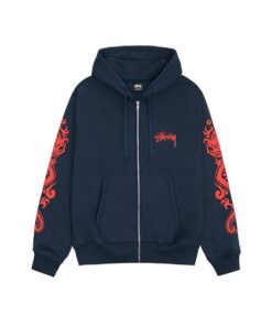 Bluza z kapturem Stussy Zapinana na Zamek