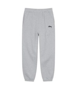 Szare Spodnie z logo Stussy