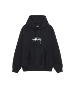 Stussy Czarna Bluza z Kapturem