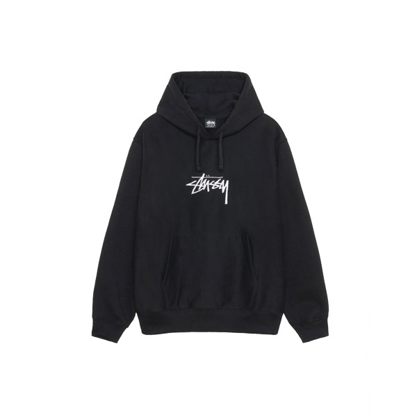 Stussy Czarna Bluza z Kapturem
